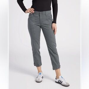 Democracy Ab Solution Army Green High Rise Roll Cuff Cargo Pants Size 8